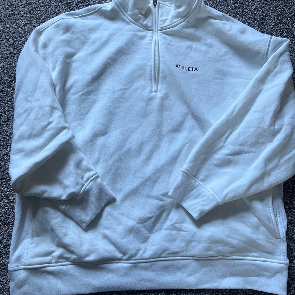 Athleta Women's Classic White Pullover Hoodie